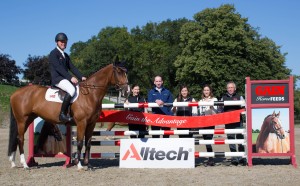 Launching the GAIN/Alltech Autumn League. With Eddie Moloney and Cruicerath Flexianna at Warrington Top Flight Equestrian Centre, Kilkenny for the launch of the GAIN/Alltech Autumn League. From left: Joanne Hurley, GAIN Horse Feeds; Robert Wallace, Showjumping Ireland; Holly Geraghty, Alltech; Ciara Watt, GAIN Horse Feeds and Michael Phillips, GAIN Horse Feeds. Picture: Alf Harvey/HRPhoto.ie No reproduction fee